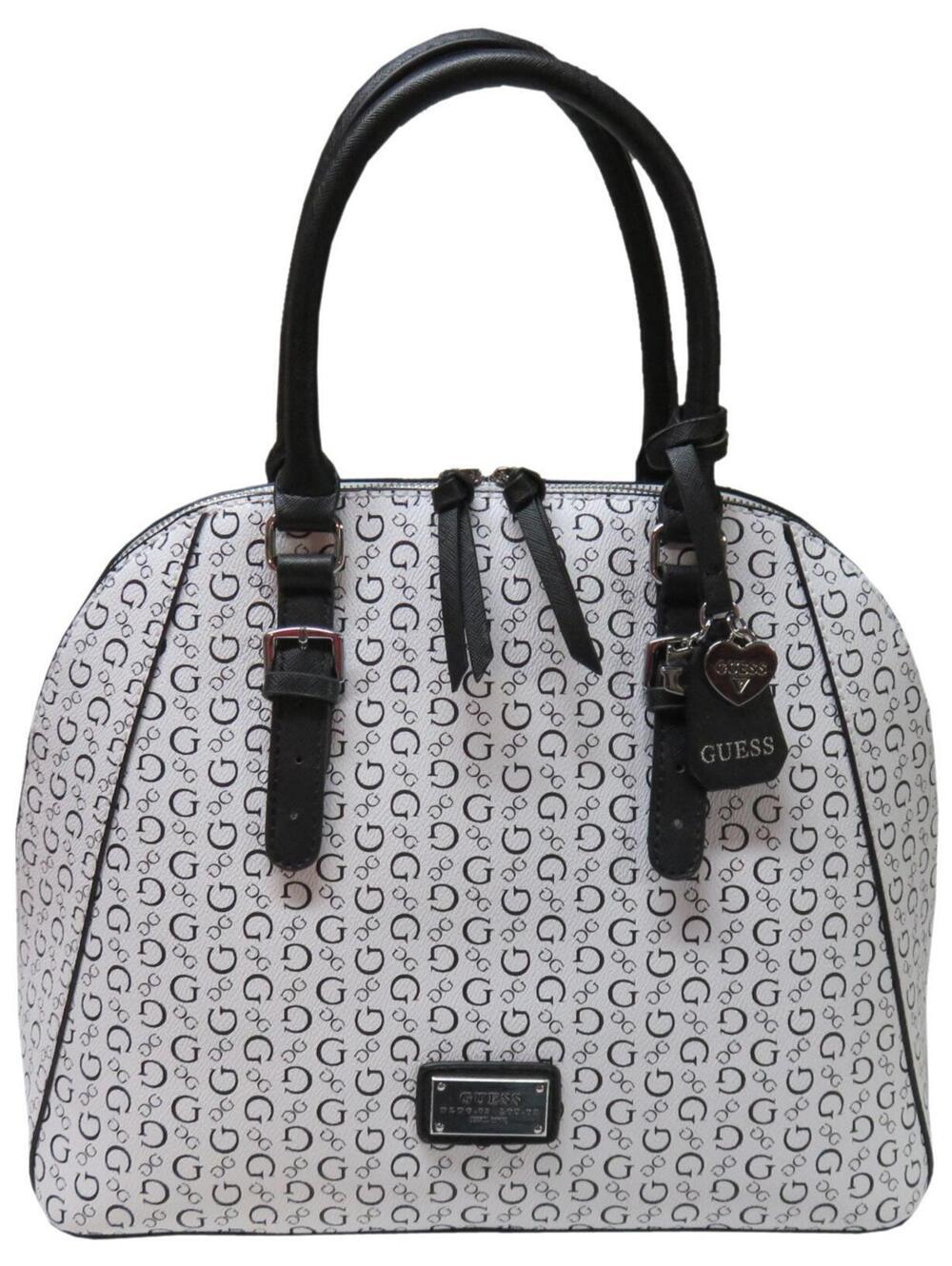 Guess Lynwood Satchel Purse Handbag Bag Chalk NWT